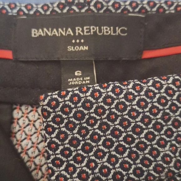 Banana Republic Sloan fit geometric print pants Spring 2020  SZ 6 - Picture 1 of 7
